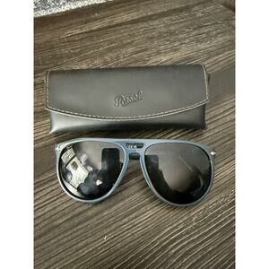 Persol Sunglasses 3311-S 1186/R5 Navy Blue Aviator Blue Glass Lenses 5815-1453N